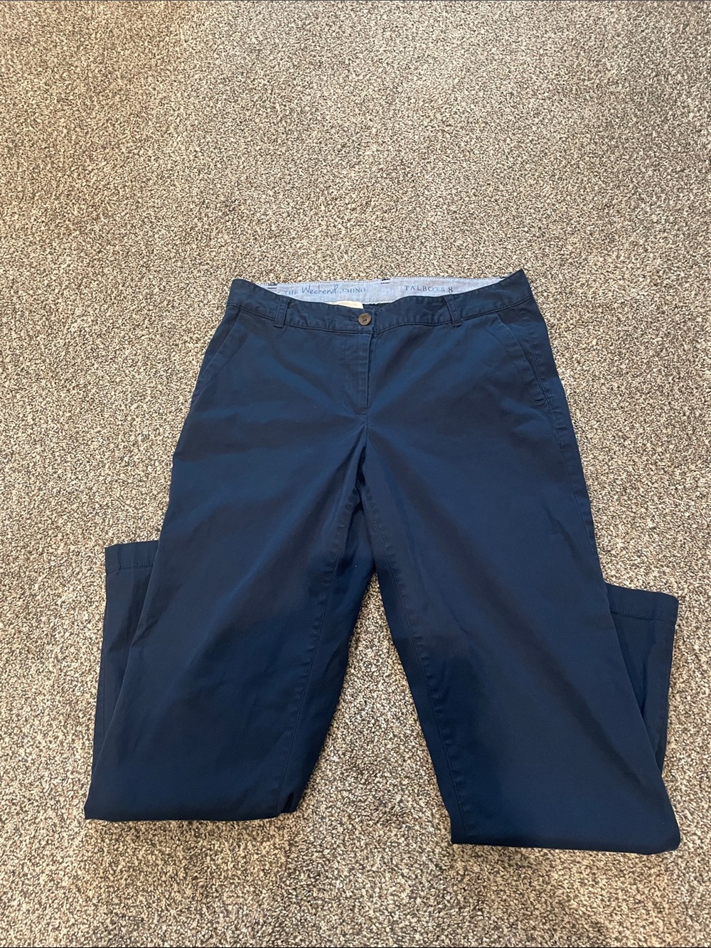 Talbots Women's Navy Cropped Ankle Pants